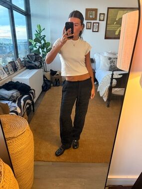 St. Agni Straight Leg Pants in Black